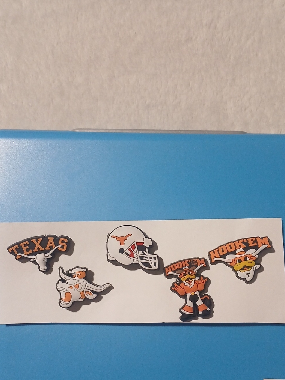 Texas Longhorns Assorted Rubber Shoe Charms - Orange, White, Black